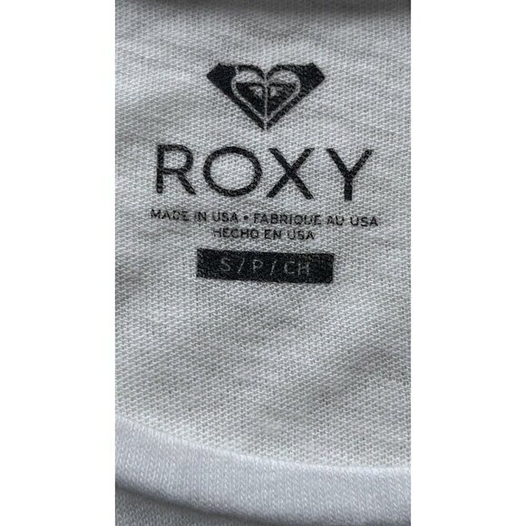 Roxy Kiss The Sun Muscle Tank Top White Graphic Sleeveless Women’s multi Size - Picture 5 of 11